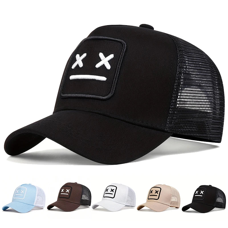 1Piece Unisex XX Embroidery Baseball Net Caps Hip Hop Cap Spring and Summer Outdoor Adjustable Casual Hats Sunscreen Hat
