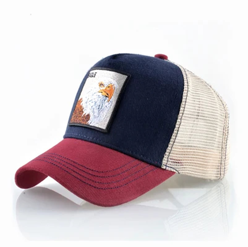 Embroidery Baseball Caps Men 2019 Eagle Snapback Hats for Women Fashion USA Hip Hop Bones Breathable Mesh Streetwear Trucker Cap