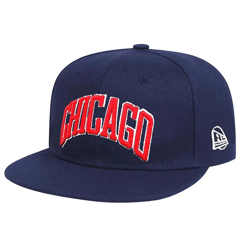 Unisex CHICAGO Embroidery Hip-Hop Hats Outdoor Adjustable Casual Baseball Caps Sunscreen Hat