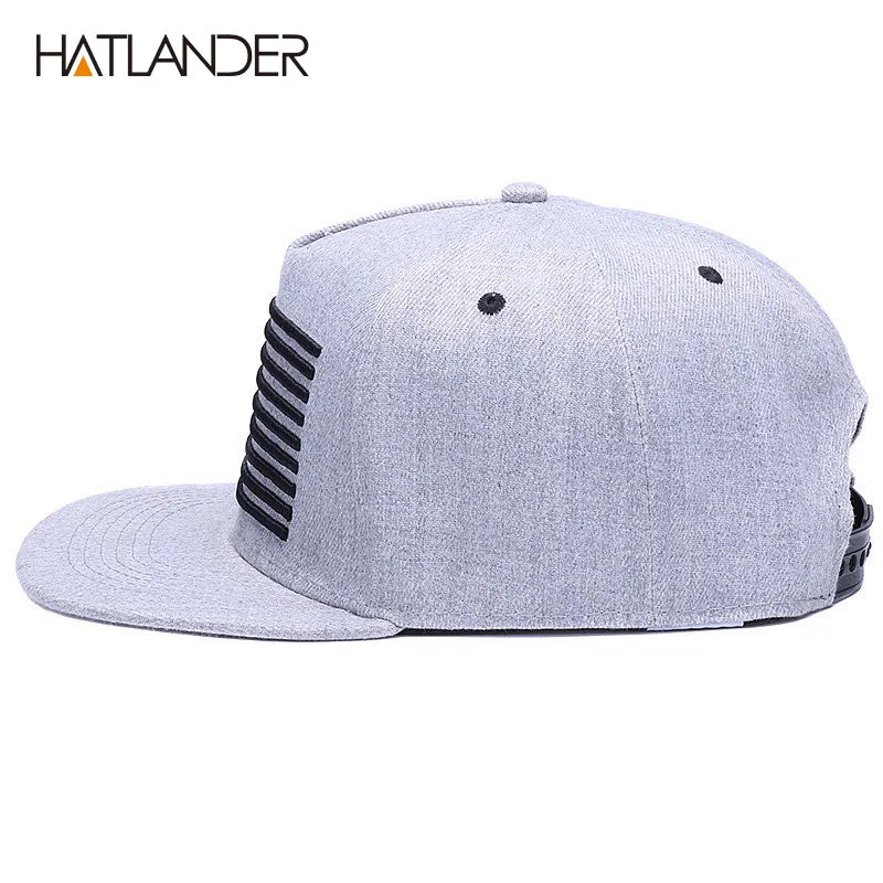 [] Raised Flag Embroidery Cool Flat Bill Baseball Cap Mens Gorras Snapbacks 3D Flag Hat Ourdoor Hip Hop Snapback Caps