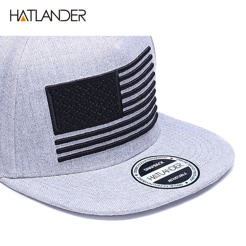 [] Raised Flag Embroidery Cool Flat Bill Baseball Cap Mens Gorras Snapbacks 3D Flag Hat Ourdoor Hip Hop Snapback Caps