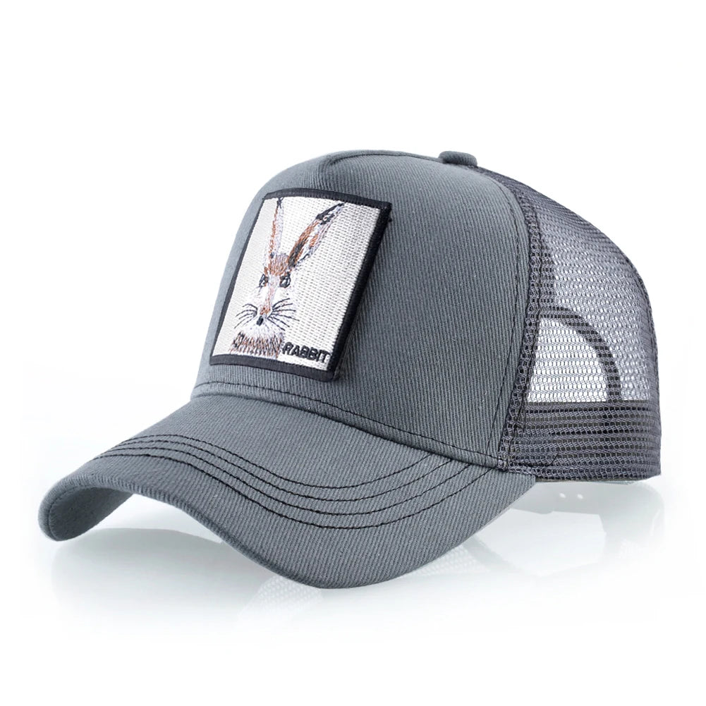 Fashion Baseball Cap with Cat Embroidery Patch Snapback Hip Hop Trucker Caps Men and Women Outdoor Streetwear Caps TMDHLM