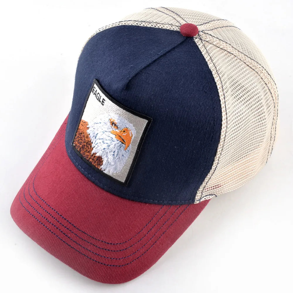 Embroidery Baseball Caps Men 2019 Eagle Snapback Hats for Women Fashion USA Hip Hop Bones Breathable Mesh Streetwear Trucker Cap