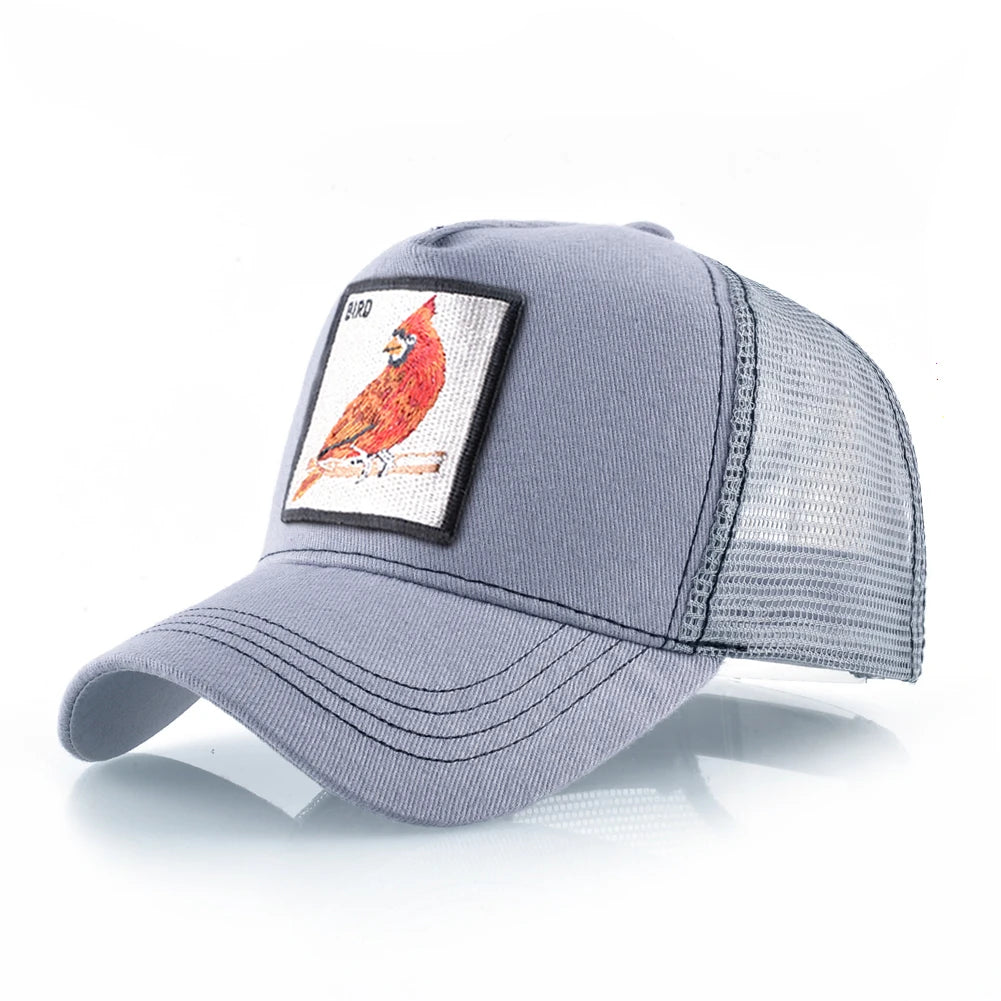 Fashion Baseball Cap with Cat Embroidery Patch Snapback Hip Hop Trucker Caps Men and Women Outdoor Streetwear Caps TMDHLM