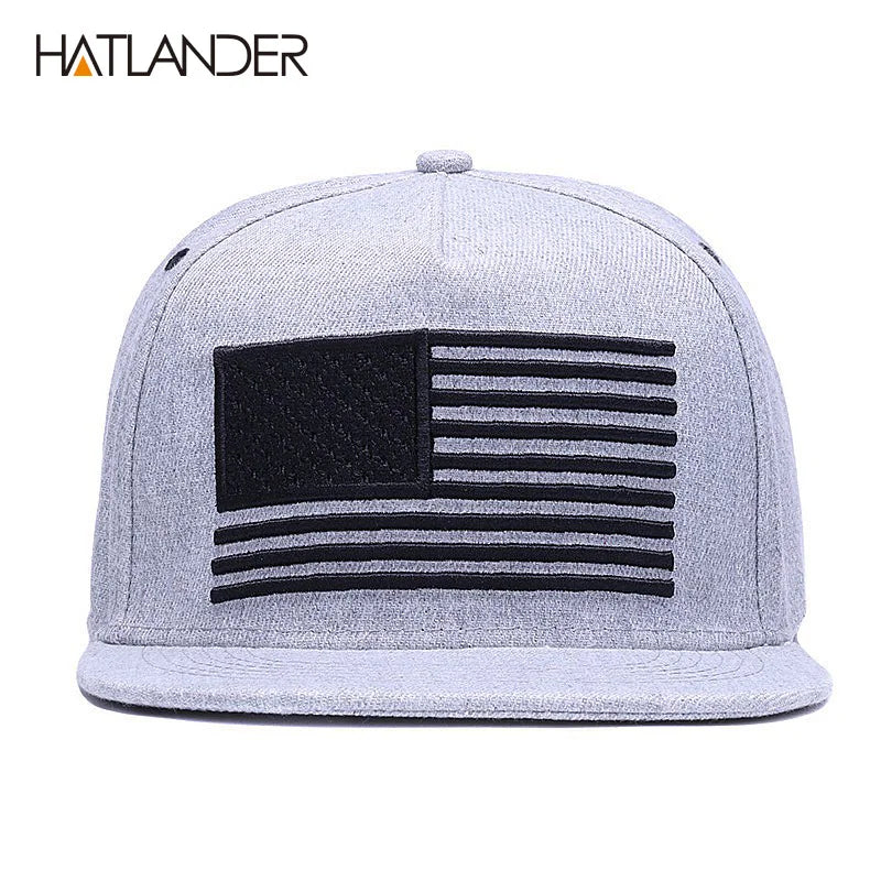 [] Raised Flag Embroidery Cool Flat Bill Baseball Cap Mens Gorras Snapbacks 3D Flag Hat Ourdoor Hip Hop Snapback Caps