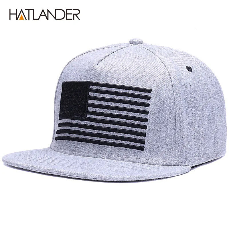[] Raised Flag Embroidery Cool Flat Bill Baseball Cap Mens Gorras Snapbacks 3D Flag Hat Ourdoor Hip Hop Snapback Caps