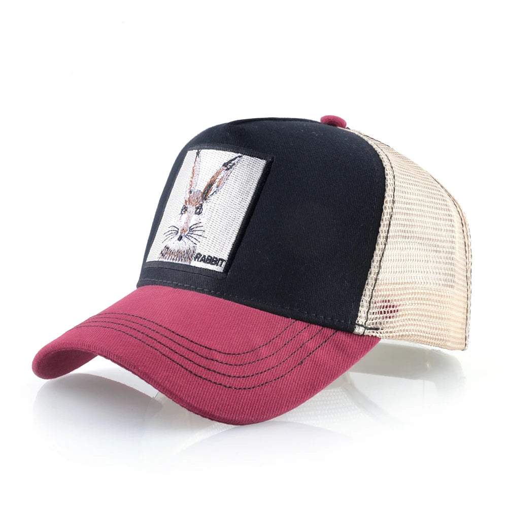 Fashion Baseball Cap with Cat Embroidery Patch Snapback Hip Hop Trucker Caps Men and Women Outdoor Streetwear Caps TMDHLM