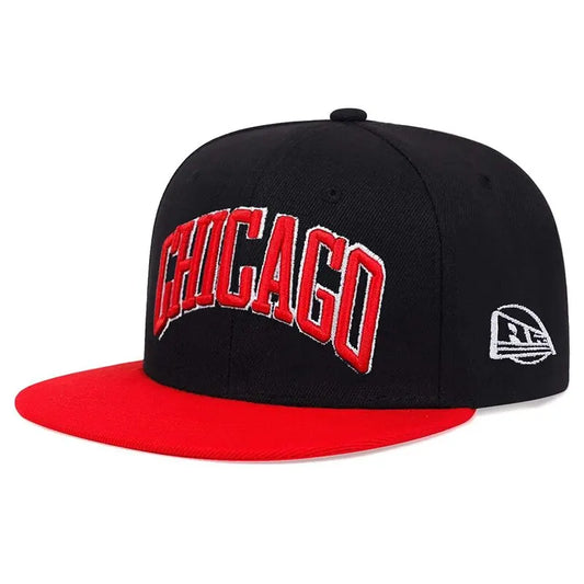 Unisex CHICAGO Embroidery Hip-Hop Hats Outdoor Adjustable Casual Baseball Caps Sunscreen Hat