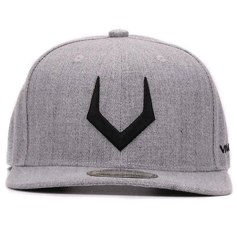 High Quality Grey Wool Snapback 3D Pierced Embroidery Hip Hop Cap Flat Bill Baseball Cap for Men and Women