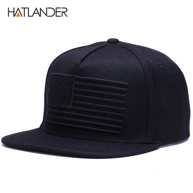 [] Raised Flag Embroidery Cool Flat Bill Baseball Cap Mens Gorras Snapbacks 3D Flag Hat Ourdoor Hip Hop Snapback Caps