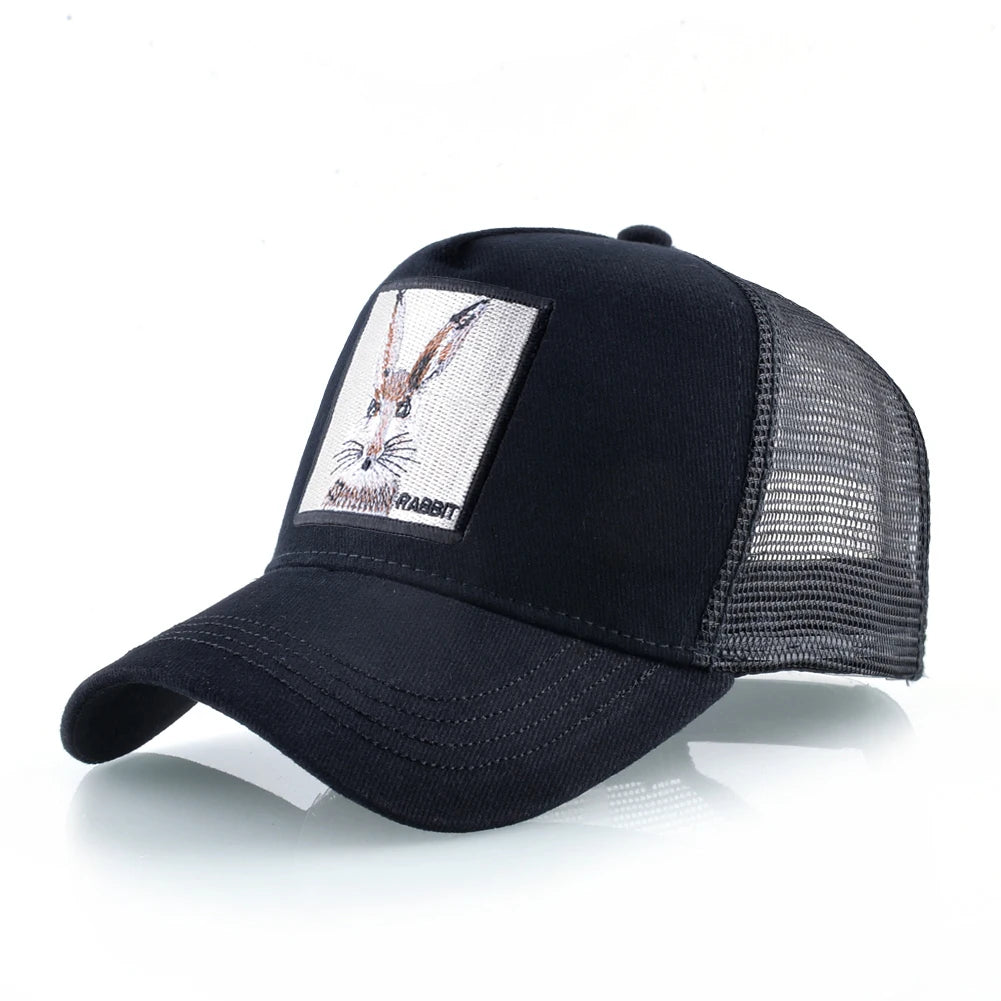 Fashion Baseball Cap with Cat Embroidery Patch Snapback Hip Hop Trucker Caps Men and Women Outdoor Streetwear Caps TMDHLM