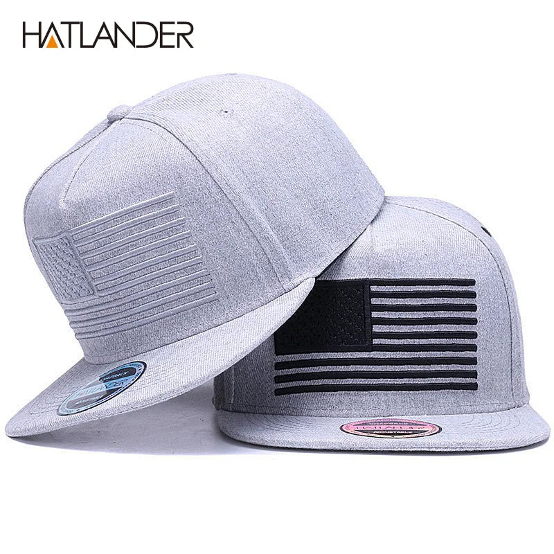 [] Raised Flag Embroidery Cool Flat Bill Baseball Cap Mens Gorras Snapbacks 3D Flag Hat Ourdoor Hip Hop Snapback Caps