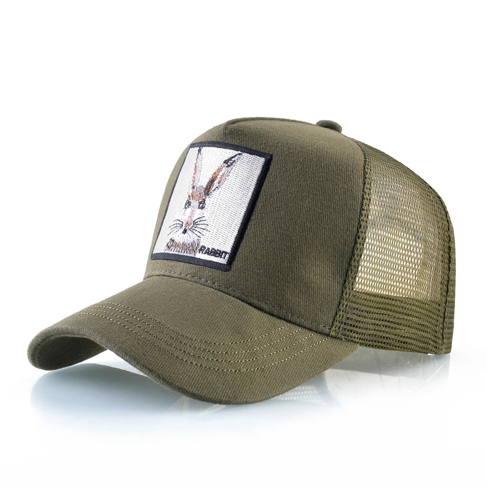 Fashion Baseball Cap with Cat Embroidery Patch Snapback Hip Hop Trucker Caps Men and Women Outdoor Streetwear Caps TMDHLM