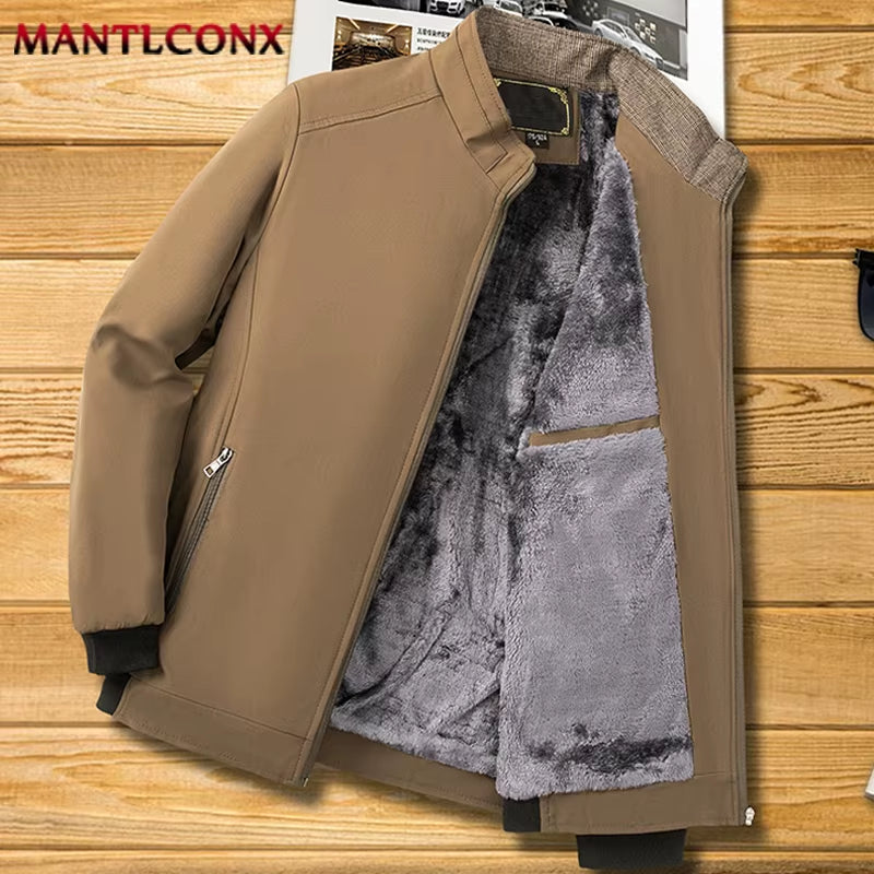 Luxury Men'S Winter Coats Business Casual Thicken Inner Men'S Winter Jacket Fleece Inner Parkas Man Thermal Warm Outerwear L-3XL