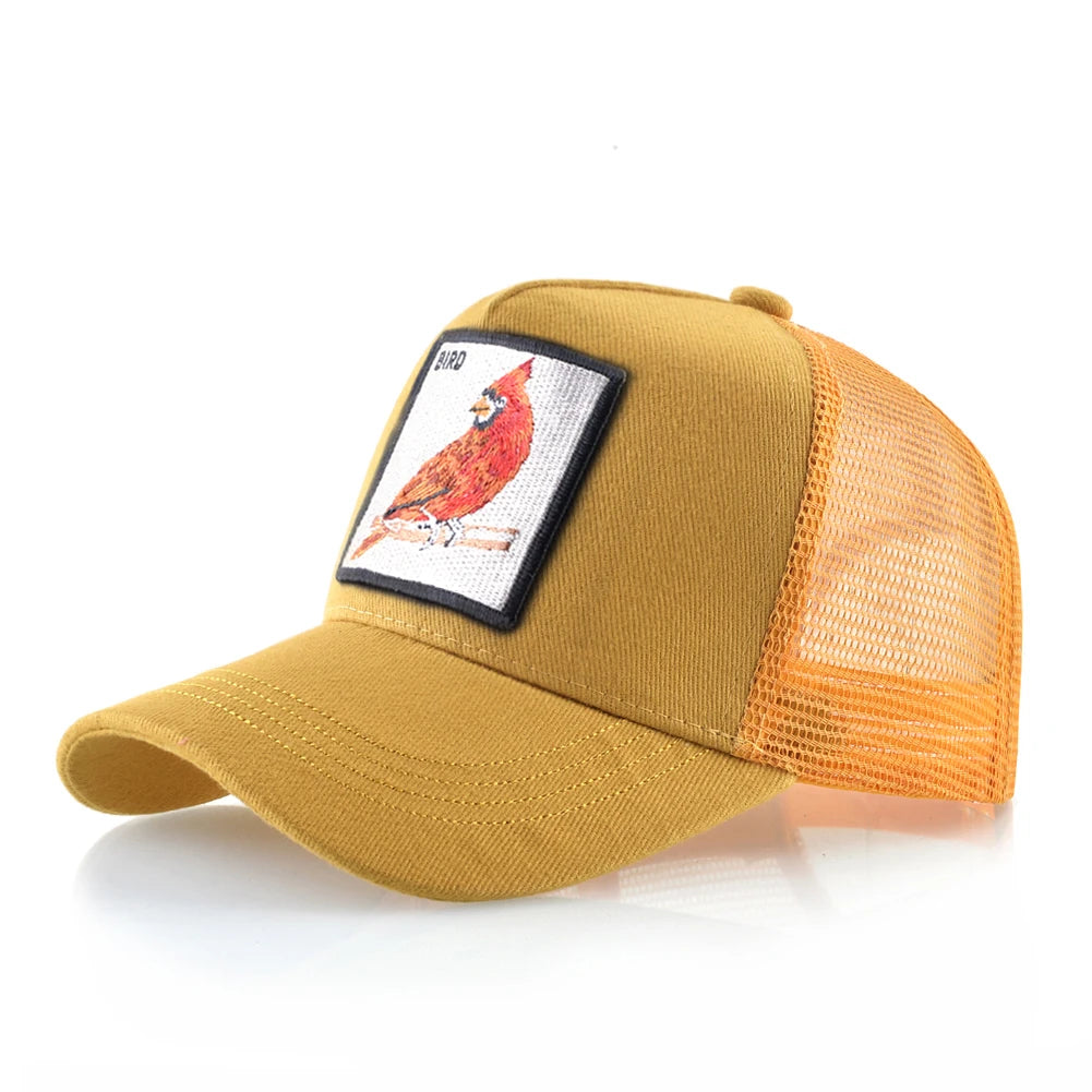 Fashion Baseball Cap with Cat Embroidery Patch Snapback Hip Hop Trucker Caps Men and Women Outdoor Streetwear Caps TMDHLM