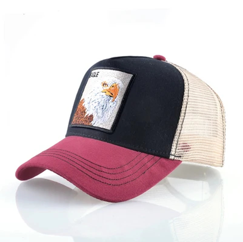 Embroidery Baseball Caps Men 2019 Eagle Snapback Hats for Women Fashion USA Hip Hop Bones Breathable Mesh Streetwear Trucker Cap