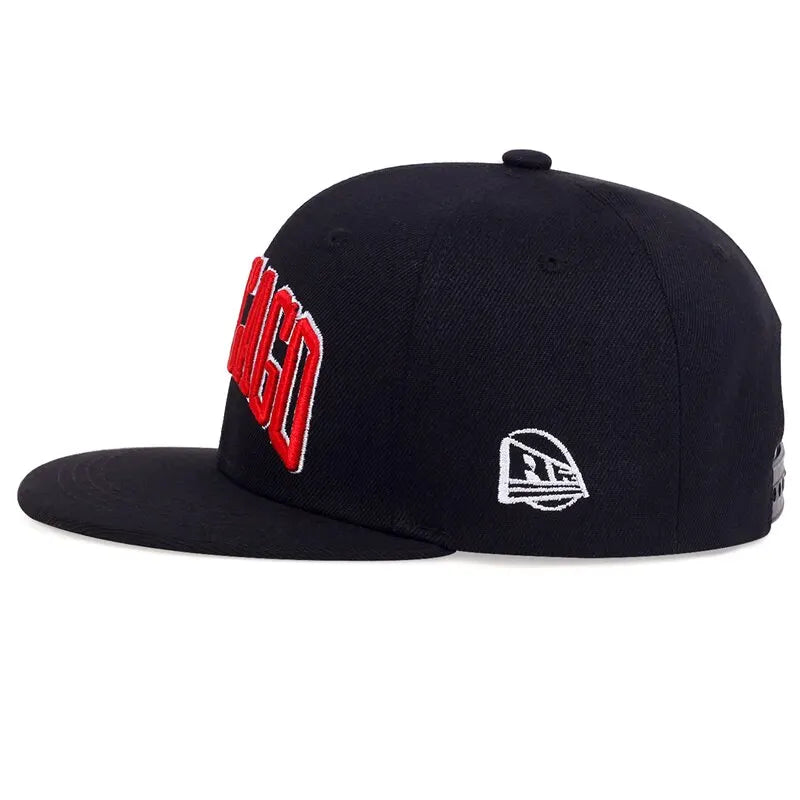 Unisex CHICAGO Embroidery Hip-Hop Hats Outdoor Adjustable Casual Baseball Caps Sunscreen Hat